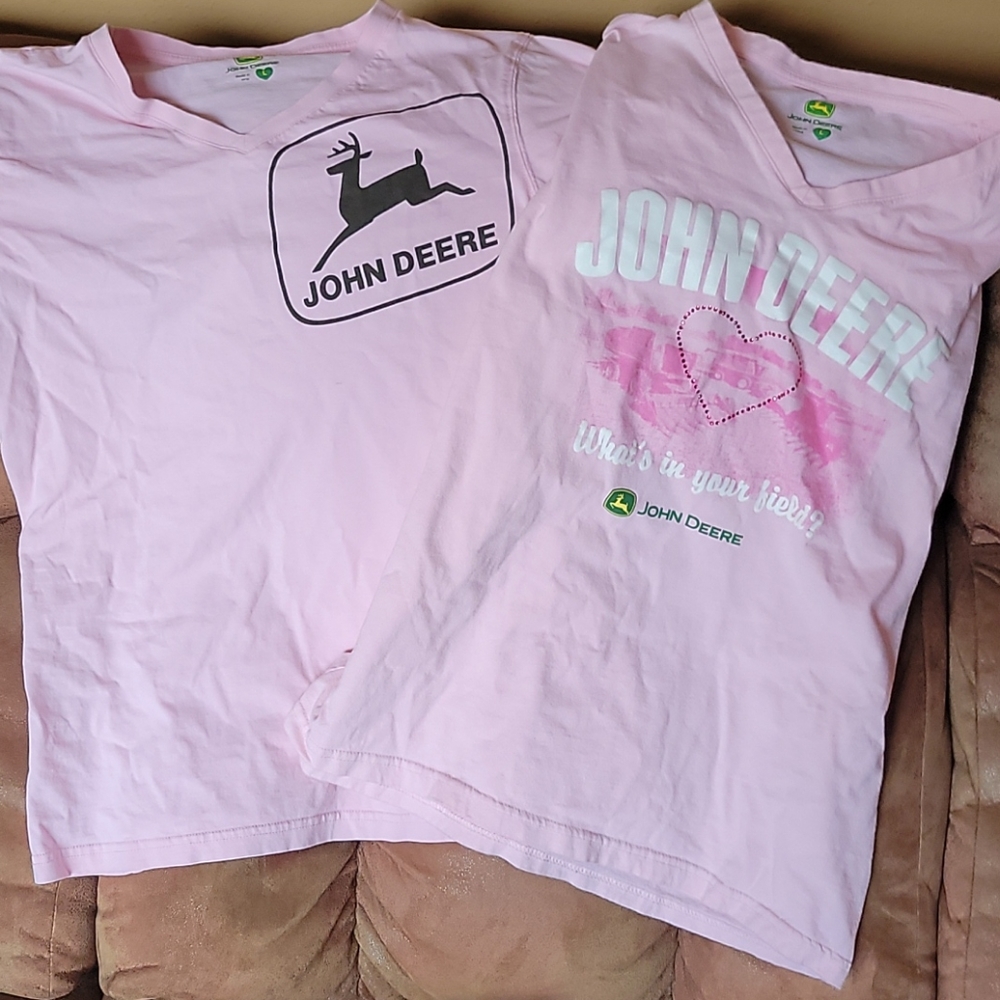 John Deere v neck Tees